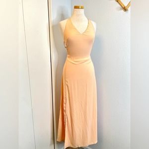 Fame and Partners Backless Criss Cross Strappy Slip Dress Midi